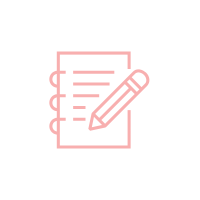 spiral notebook with pencil overlapping icon