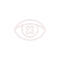 Eye with an X over the iris icon